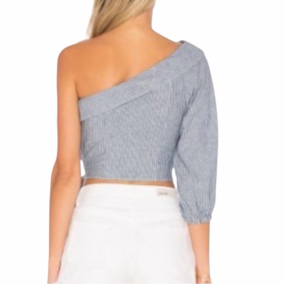 NEW Free People Get Down Striped One-Shoulder Top Size XS - Picture 2 of 4